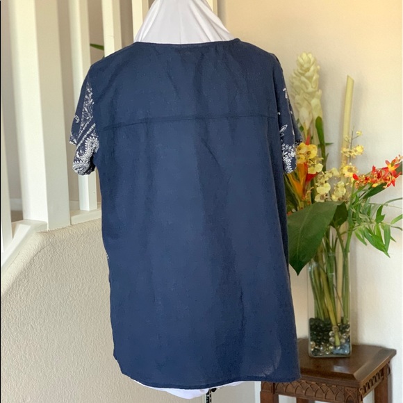 Blue short sleeve top - Picture 2 of 5